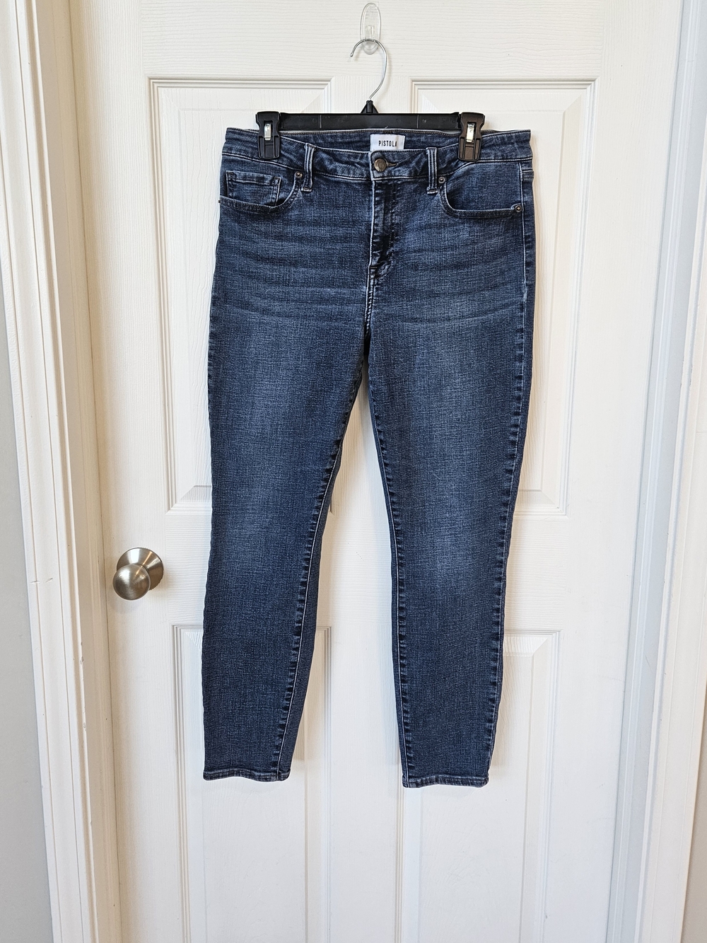 Pistola Denim Jeans Womens 31 Blue Mid Rise Skinny Stretch Medium Wash